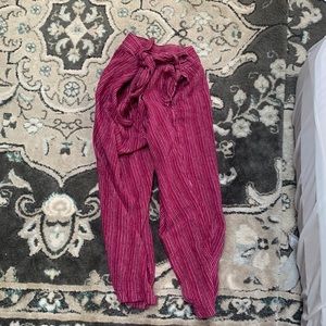 Redish-pink striped pants